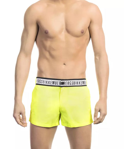 Bikkembergs Yellow Polyamide Men Swim Short