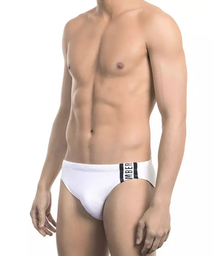 Bikkembergs White Polyamide Men Swimwear