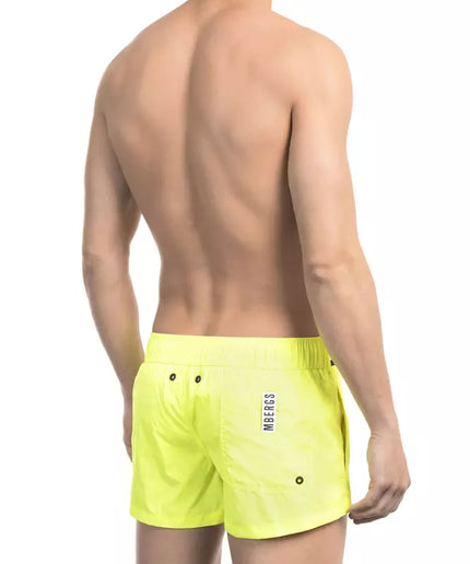 Bikkembergs Yellow Polyamide Men Swim Short