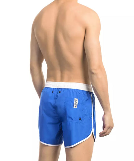 Bikkembergs Blue Polyester Men Swim Short