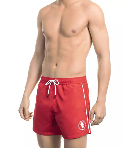 Bikkembergs Red Polyester Men Swim Short