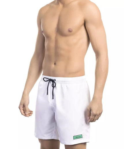 Bikkembergs White Polyester Men Swim Short