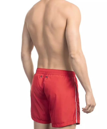 Bikkembergs Red Polyester Men Swim Short