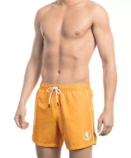 Bikkembergs "Orange Polyester Men Swim Short"