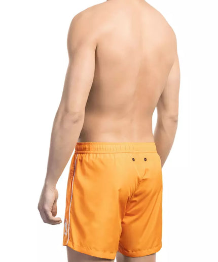 Bikkembergs "Orange Polyester Men Swim Short"