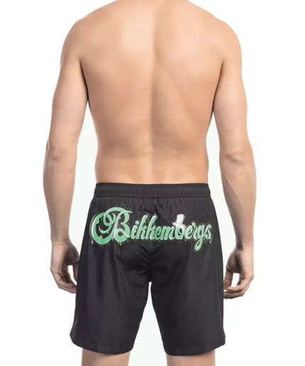 Bikkembergs Black Polyester Men Swim Short