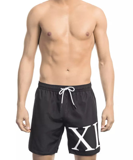 Bikkembergs Black Polyester Men Swim Short