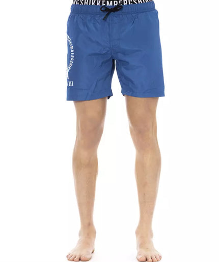 Bikkembergs Blue Polyester Men Swim Short