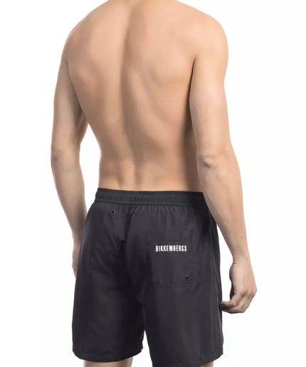 Bikkembergs Black Polyester Men Swim Short