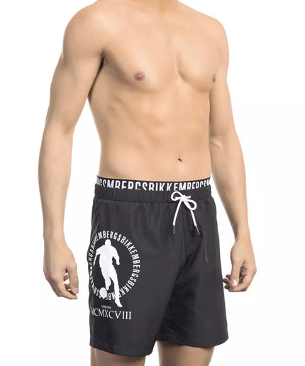 Bikkembergs Black Polyester Men Swim Short