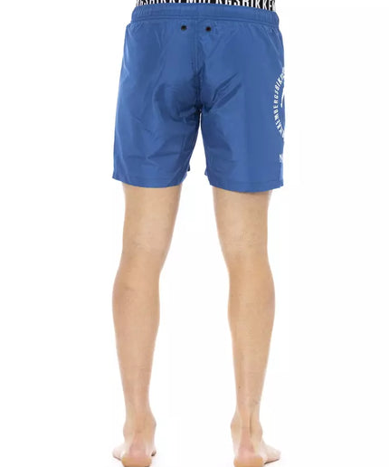 Bikkembergs Blue Polyester Men Swim Short