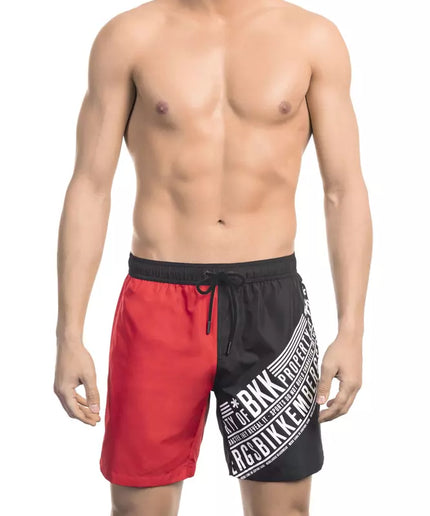 Bikkembergs Red Polyester Men Swim Short