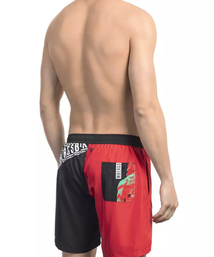 Bikkembergs Red Polyester Men Swim Short