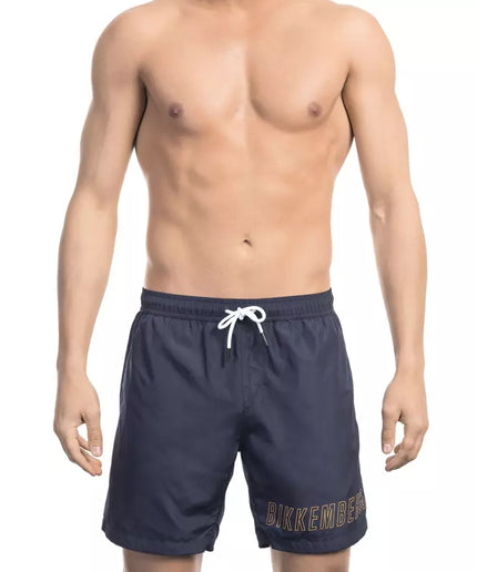 Bikkembergs Blue Polyester Men Swim Short