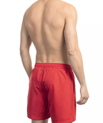 Bikkembergs Red Polyester Men Swim Short