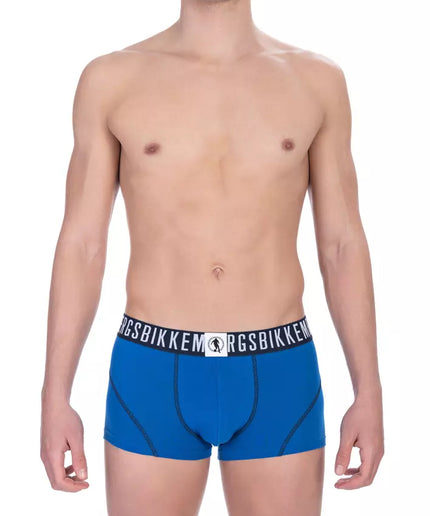 Bikkembergs Blue Cotton Men Underwear Trunk