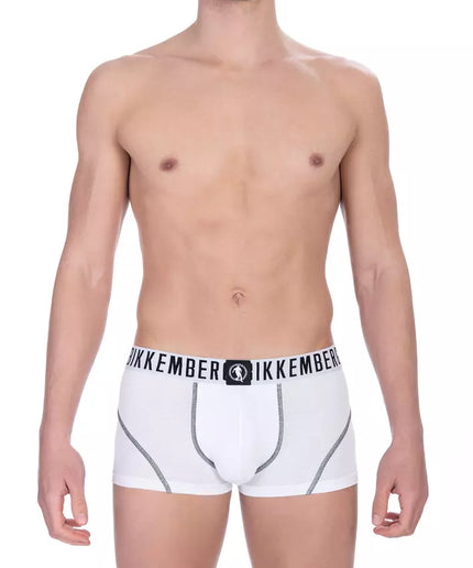 Bikkembergs White Cotton Men Trunk