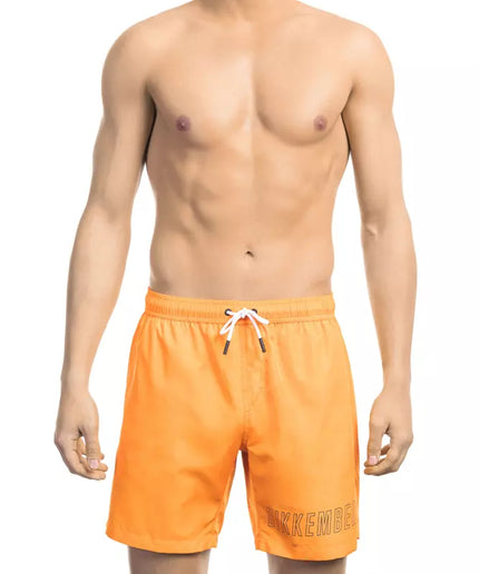 Bikkembergs Orange Polyester Men Swim Short