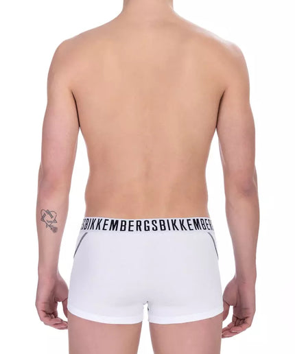 Bikkembergs White Cotton Men Trunk