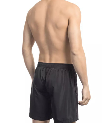 Bikkembergs Black Polyester Men Swim Shorts