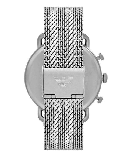 Emporio Armani Sophisticated Silver Steel Chronograph Watch