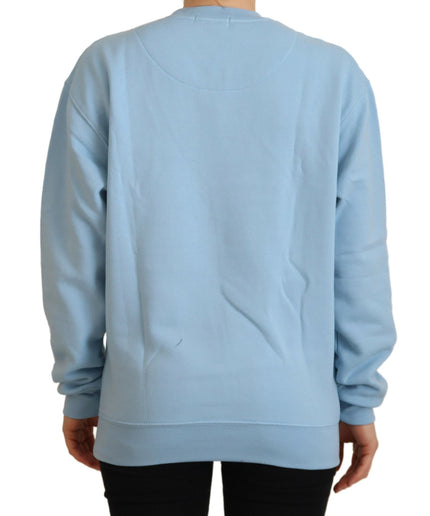 Philippe Model Chic Light Blue Logo Embellished Sweater