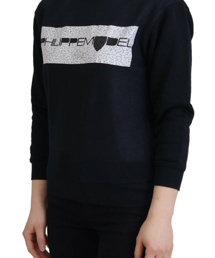 Philippe Model Chic Black Printed Cotton Sweater