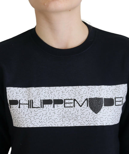 Philippe Model Chic Black Printed Cotton Sweater