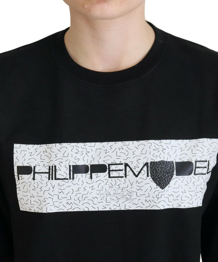 Philippe Model Chic Black Printed Cotton Sweater