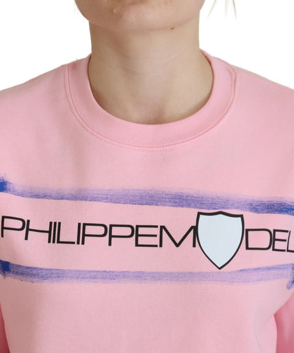 Philippe Model Elegant Pink Long Sleeve Pullover Sweater