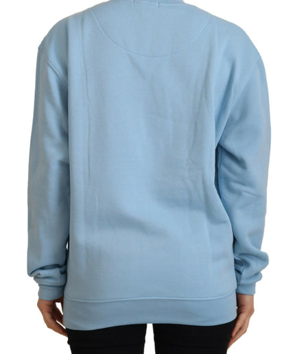 Philippe Model Elegant Light Blue Cotton Pullover Sweater