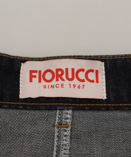 Fiorucci Chic Mid Waist Dark Blue Denim Skirt