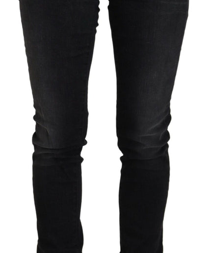 Acht Chic Black Low Waist Straight Leg Jeans