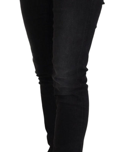 Acht Chic Black Low Waist Straight Leg Jeans