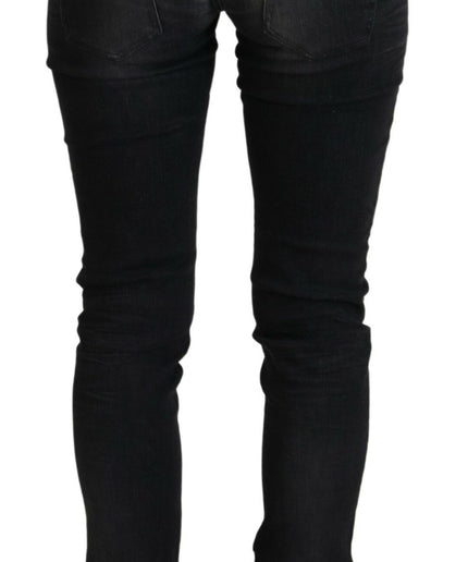 Acht Chic Black Low Waist Straight Leg Jeans