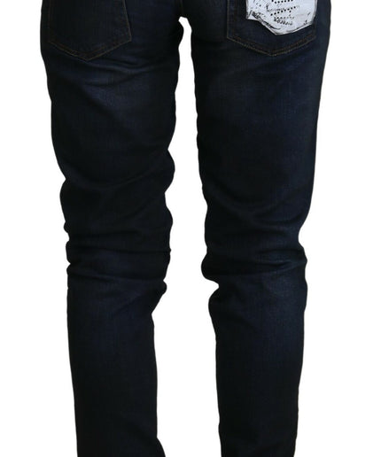 Acht Chic Low Waist Denim Skinny Jeans