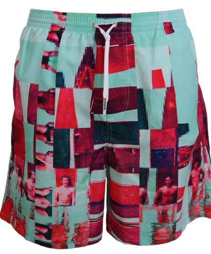 Dsquared² Multicolor Printed Swim Shorts Boxer