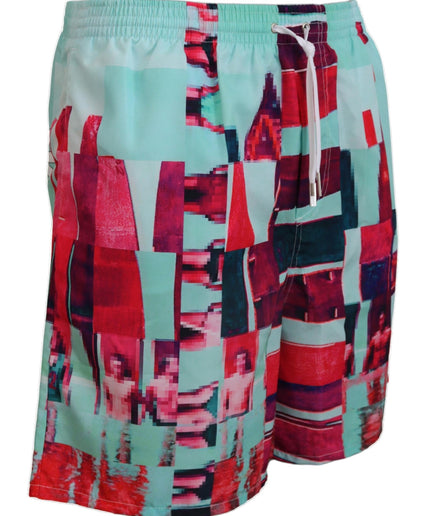 Dsquared² Multicolor Printed Swim Shorts Boxer