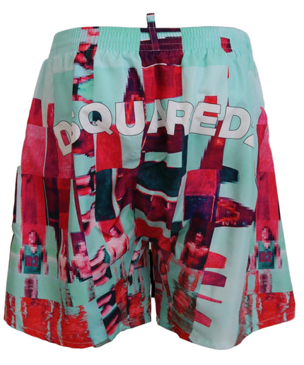 Dsquared² Multicolor Printed Swim Shorts Boxer