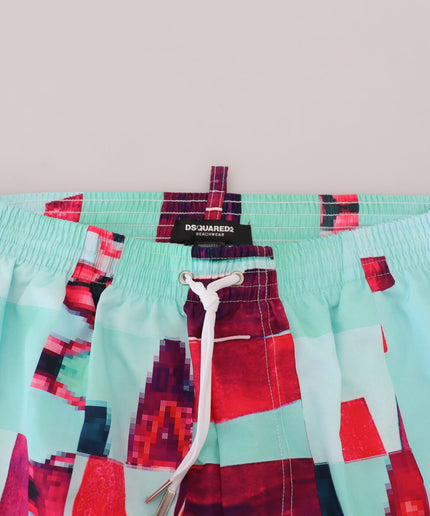 Dsquared² Multicolor Printed Swim Shorts Boxer