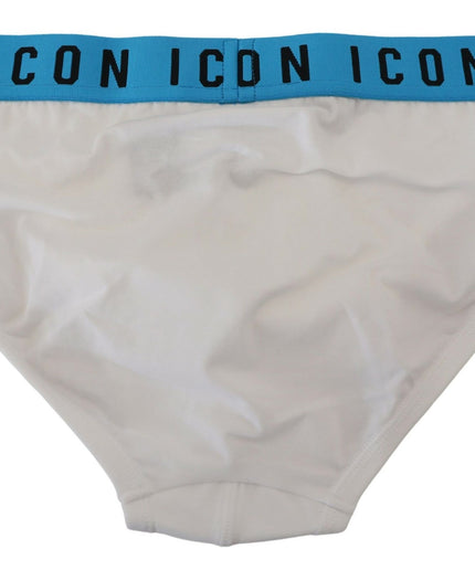 Dsquared² Elegant White Cotton Stretch Briefs