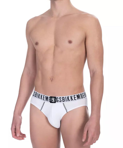 Bikkembergs White Cotton Men's Brief