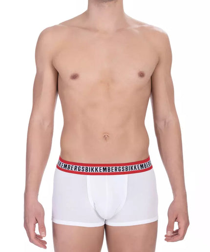 Bikkembergs White Cotton Men Trunk