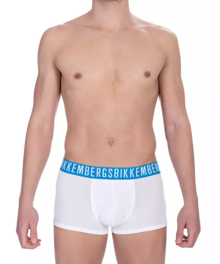 Bikkembergs White Cotton Men Trunk