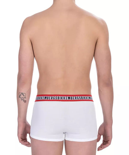 Bikkembergs White Cotton Men Trunk