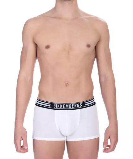 Bikkembergs White Cotton Men Trunk