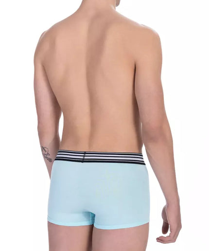 Bikkembergs Light Blue Cotton Men Underwear Trunk Pack