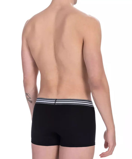 Bikkembergs Black Cotton Men Underwear Trunk Pack