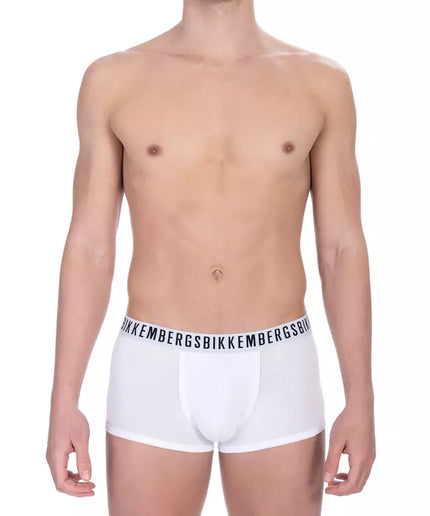 Bikkembergs White Cotton Men Trunk