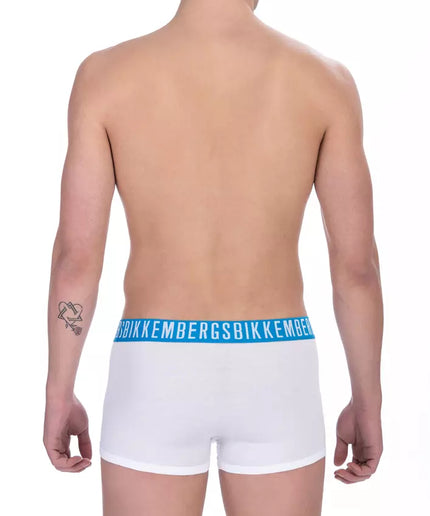 Bikkembergs White Cotton Men Trunk